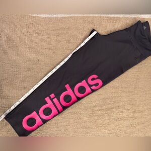 Ladies Black Adidas Crop Workout Leggings
